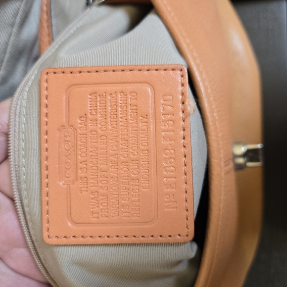 Coach Leather Peach Shoulder Bag F15170 - Picture 8 of 10